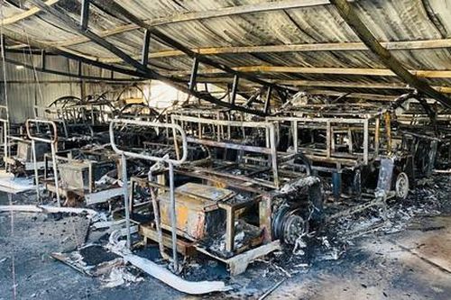 Quảng Nam: Cháy 21 chiếc xe điện phục vụ du lịch ở Hội An