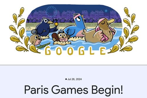 Google Doodle chào đón Olympic Paris 2024