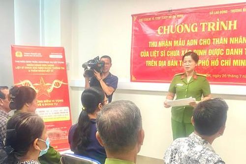 Thu thập mẫu gen để xác định nhân thân liệt sĩ