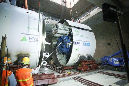Bắt đầu khoan hầm ngầm tuyến Metro Nhổn-Ga Hà Nội từ ngày 30/7