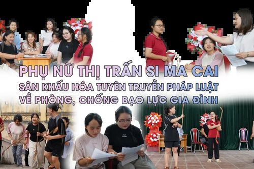 Phụ nữ thị trấn Si Ma Cai sân khấu hóa tuyên truyền pháp luật về phòng, chống bạo lực gia đình