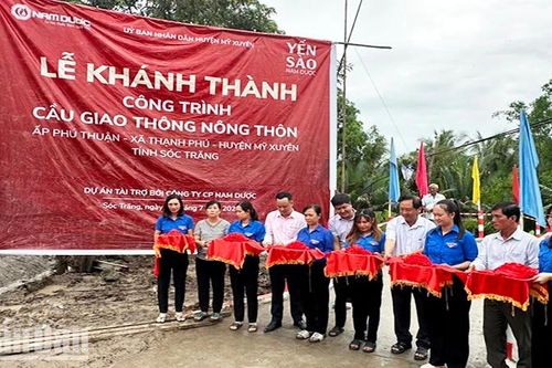 Khánh thành cầu nông thôn do Báo Nhân Dân vận động tài trợ