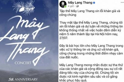 'Mây Lang Thang' dừng đêm nhạc gấp, khiến nhiều khán giả bức xúc