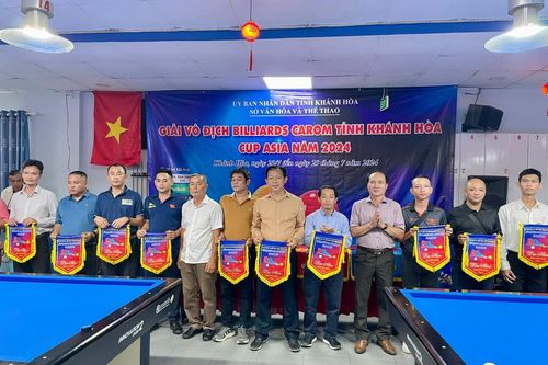 Giải vô địch Billiards carom tỉnh Khánh Hòa - Cúp ASIA 2024: 113 vận động viên tranh tài
