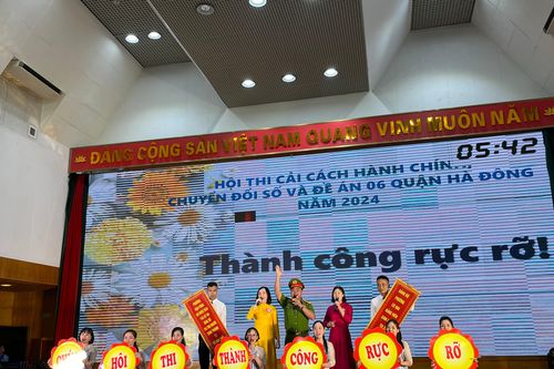 Sôi nổi hội thi Tuyên truyền cải cách hành chính, chuyển đổi số và Đề án 06 quận Hà Đông