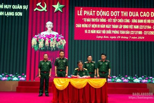 Bộ Chỉ huy Quân sự tỉnh phát động thi đua cao điểm chào mừng kỷ niệm 80 năm ngày thành lập Quân đội Nhân dân Việt Nam