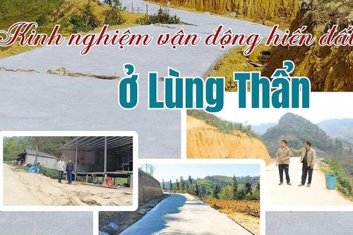 Kinh nghiệm vận động hiến đất làm đường ở Lùng Thẩn