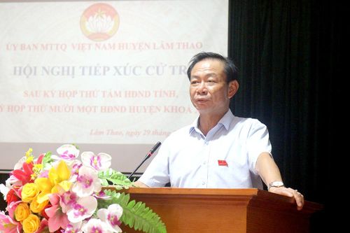 Tiếp xúc cử tri sau Kỳ họp thứ Tám- HĐND tỉnh khóa XIX