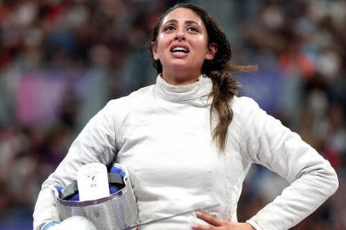 Kiếm thủ Ai Cập gây sốt khi mang bầu 7 tháng vẫn thắng trận ở Olympic 2024