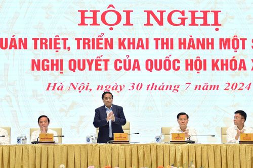 Thủ tướng chủ trì Hội nghị triển khai thi hành một số Luật, Nghị quyết của Quốc hội