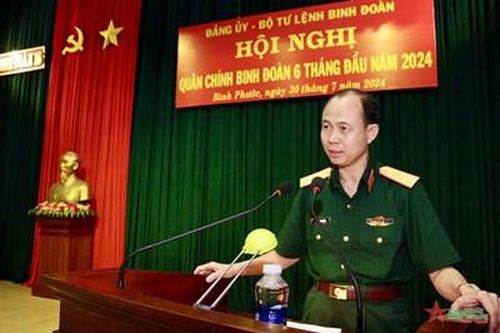 Binh đoàn 16 tổ chức hội nghị Quân chính 6 tháng đầu năm 2024