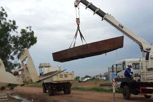 Đội Công binh dựng lớp học, sửa thuyền giúp người dân Abyei vượt qua mùa mưa lũ