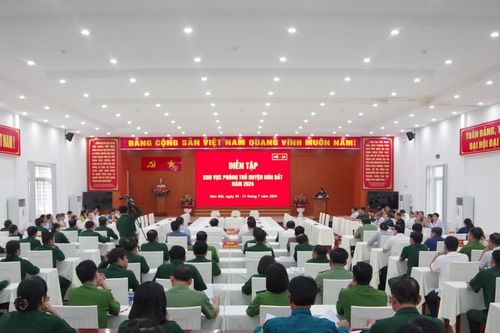 Khai mạc diễn tập khu vực phòng thủ huyện Hòn Đất năm 2024