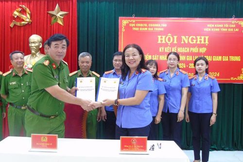 VKSND tỉnh Gia Lai ký kết kế hoạch phối hợp với Trại giam Gia Trung - Cục C10