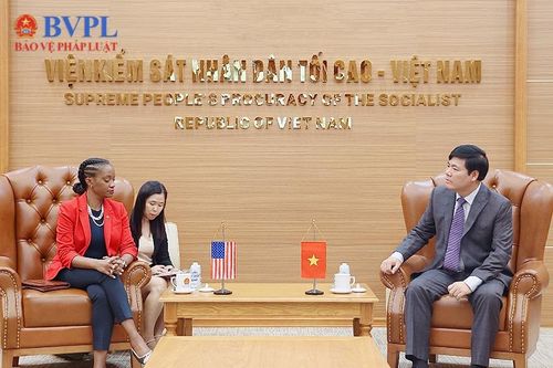 Lãnh đạo VKSND tối cao tiếp Phó Trợ lý thường trực Ngoại trưởng Hoa Kỳ