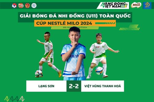 Việt Hùng Thanh Hóa lỡ vé sớm vào tứ kết Giải Bóng đá Nhi đồng toàn quốc