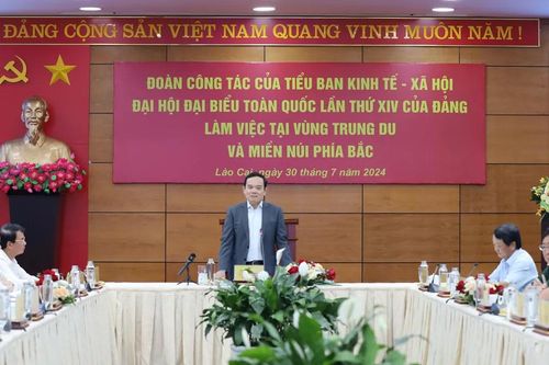 Tiểu ban Kinh tế - Xã hội Đại hội XIV của Đảng làm việc với các tỉnh vùng Trung du và miền núi phía Bắc
