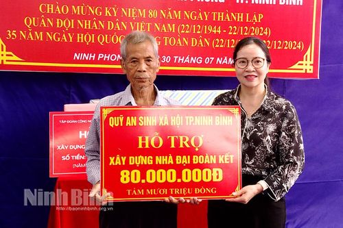 Khánh thành nhà đại đoàn kết cho thương binh