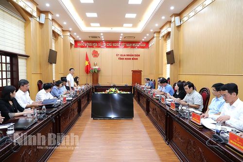 Ban cán sự Đảng Bộ Lao động, Thương binh và xã hội làm việc tại tỉnh Ninh Bình