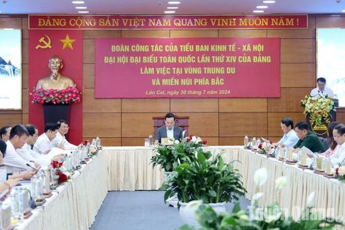 Tiểu ban Kinh tế - Xã hội làm việc với các địa phương vùng Trung du và miền núi phía Bắc