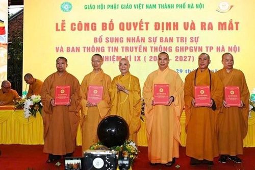 Hà Nội: Công bố quyết định bổ sung nhân sự Ban Trị sự GHPGVN Thủ đô giữa nhiệm kỳ 2022-2027