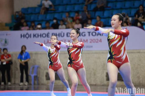 Hội khỏe Phù Đổng toàn quốc lần thứ X: Mãn nhãn với các màn thi Aerobic