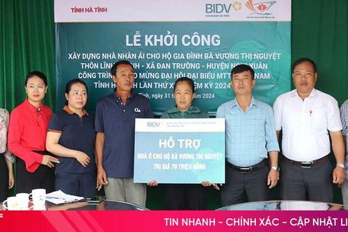 BIDV hỗ trợ xây nhà nhân ái ở Nghi Xuân, Hương Khê