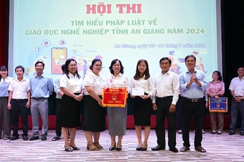 2 huyện Phú Tân và Thoại Sơn đoạt giải nhất Hội thi Tìm hiểu pháp luật về giáo dục nghề nghiệp năm 2024