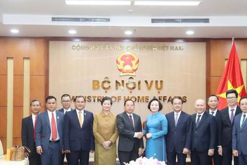 Lãnh đạo Bộ Nội vụ tiếp Đoàn Bộ Lễ nghi và Tôn giáo Vương quốc Campuchia