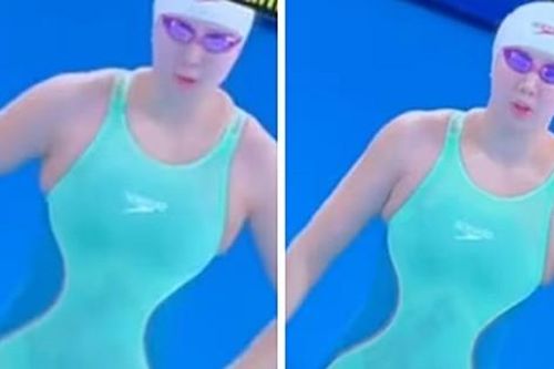 Trang phục của VĐV bơi lội Trung Quốc ở Olympics Paris tạo 'ảo ảnh vòng eo 40 cm'