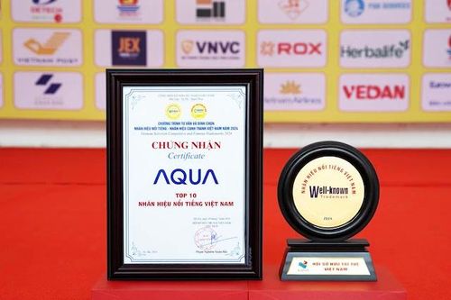 AQUA Việt Nam nhận giải thưởng 'Nhãn hiệu nổi tiếng, nhãn hiệu cạnh tranh Việt Nam năm 2024'