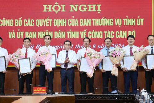 Thái Bình luân chuyển, điều động, bổ nhiệm nhiều cán bộ chủ chốt