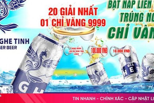 'Bật nắp liền tay - Nhận ngay chỉ vàng' cùng bia Nghệ Tĩnh
