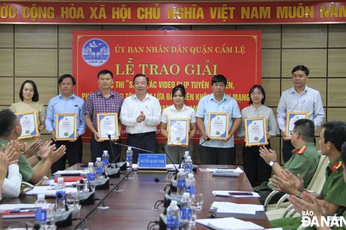 Quận Cẩm Lệ trao giải cuộc thi sáng tác video clip tuyên truyền phòng, chống tội phạm