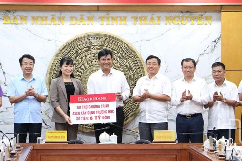 Agribank hỗ trợ 6 tỷ đồng xây dựng nhà lớp học tại Võ Nhai