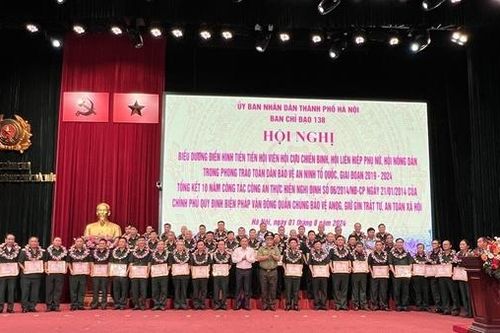 Hà Nội biểu dương nhiều điển hình tiên tiến trong phong trào toàn dân bảo vệ an ninh Tổ quốc