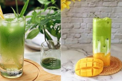 Matcha kết hợp với dừa tươi tạo nên 2 món đồ uống mát lịm mùa hè