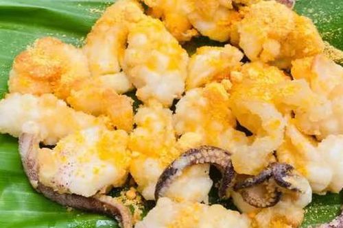 Mực chiên lắc phô mai - càng ăn càng nghiền