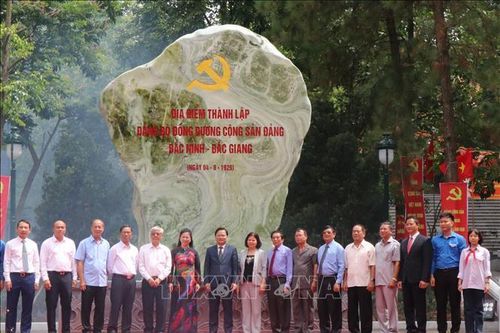 Khánh thành Bia ghi dấu địa điểm thành lập Đảng bộ Đông Dương Cộng sản Đảng Bắc Ninh - Bắc Giang