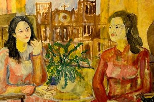 2 nam họa sĩ 'Gặp gỡ 2024', trích tiền bán tranh để ủng hộ quỹ nữ sinh vùng cao