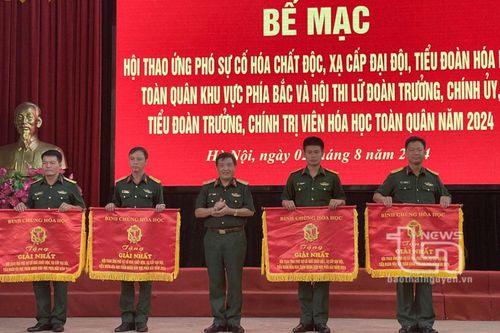 Sư đoàn 3 (Quân khu 1) giành giải Nhất Hội thao ứng phó sự cố hóa chất độc, xạ toàn quân khu vực phía Bắc
