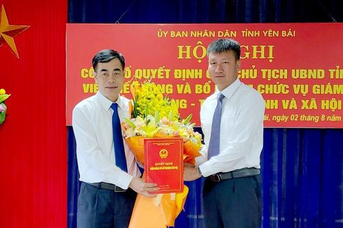 Đồng chí Đỗ Quang Minh giữ chức Giám đốc Sở LĐ-TB&XH tỉnh Yên Bái
