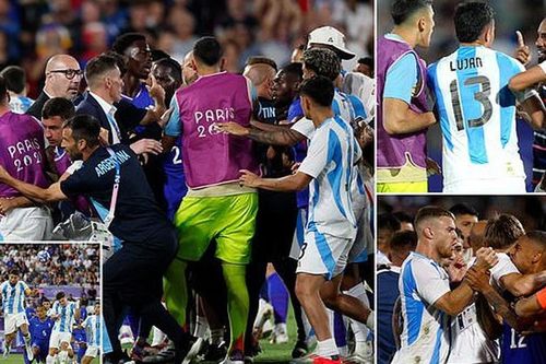 Cầu thủ Pháp và Argentina 'hỗn chiến' sau tứ kết Olympic, cảnh sát phải vào cuộc