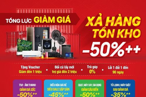Siêu thị điện máy MediaMart 'Tổng lực giảm giá - Xả hàng tồn kho'