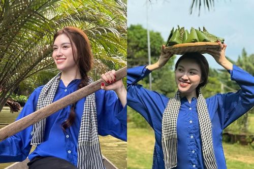 Về miền Tây, nữ MC 'chân dài nhất Việt Nam' hóa thôn nữ thùy mị