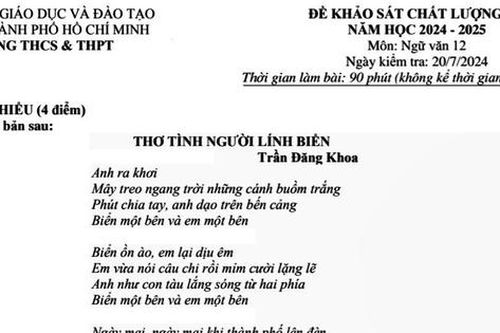 Đề khảo sát Ngữ văn 12: Suy nghĩ về vấn đề bảo vệ chủ quyền biển đảo của nước ta hiện nay