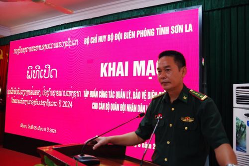 BĐBP Sơn La: Tập huấn công tác quản lý, bảo vệ biên giới quốc gia cho cán bộ QĐND Lào năm 2024