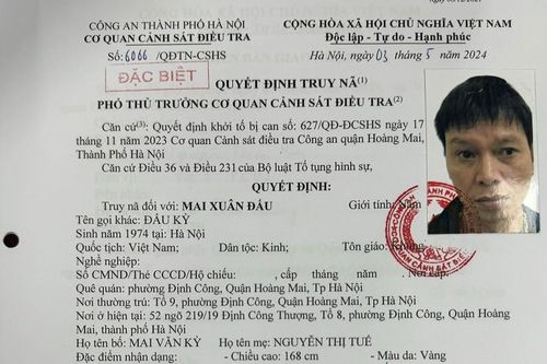 Truy nã đối tượng Mai Xuân Đấu về tội giết người