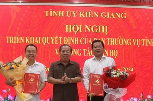 Ban Thường vụ Tỉnh ủy Kiên Giang điều động, bổ nhiệm cán bộ