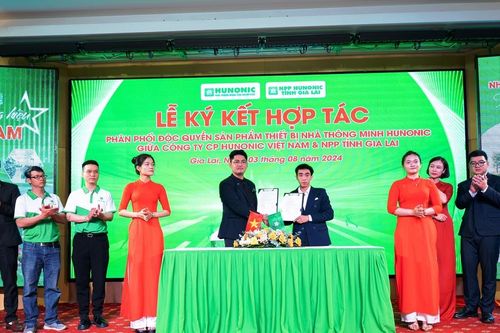 Hunonic Việt Nam ký kết hợp tác với Nhà phân phối Gia Lai lĩnh vực thiết bị nhà thông minh